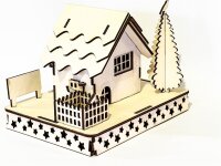 Handgefertigtes Holz-Weihnachtshaus Nr. 03
