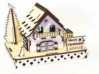 Handgefertigtes Holz-Weihnachtshaus Nr. 03