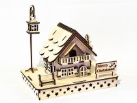 Handgefertigtes Holz-Weihnachtshaus Nr. 04