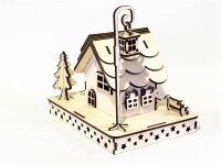 Handgefertigtes Holz-Weihnachtshaus Nr. 04