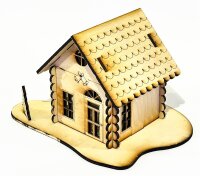 Handgefertigtes Holz-Weihnachtshaus Nr. 06