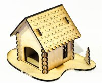 Handgefertigtes Holz-Weihnachtshaus Nr. 06