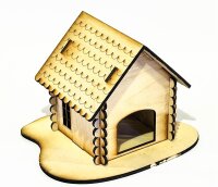 Handgefertigtes Holz-Weihnachtshaus Nr. 06