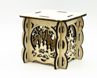 Weihnachts-Sockel/Untersetzer aus Holz mit...