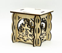 Weihnachts-Sockel/Untersetzer aus Holz mit...