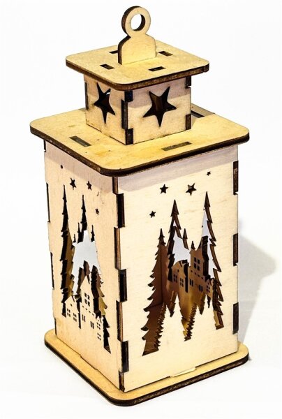 Holzlaterne Nr. 01 mit LED