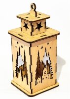 Holzlaterne Nr. 01 mit LED
