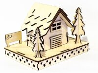 Handgefertigtes Holz-Weihnachtshaus Nr. 01