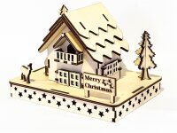 Handgefertigtes Holz-Weihnachtshaus Nr. 01