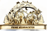 Holz-Weihnachtsbogen mit Motiv