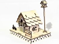 Handgefertigtes Holz-Weihnachtshaus Nr. 02