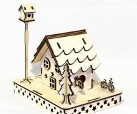 Handgefertigtes Holz-Weihnachtshaus Nr. 02